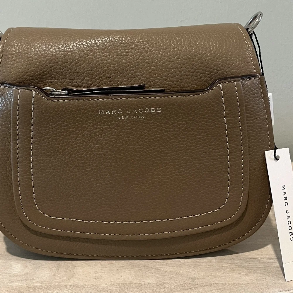 Marc Jacobs Empire City Mini Shoulder Bag in French Grey Leather NWT